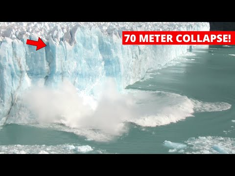 Giant +75 Meter Iceberg BREAKING OFF Glacier | Glacier Wall Collapse