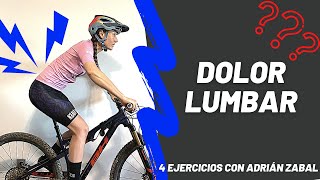 EVITA EL DOLOR DE LUMBARES sobre la bicicleta  4 EJERCICIOS ANTIALGICOS para espalda | Adrián Zabal