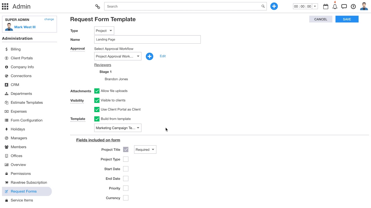 Ravetree Request Forms