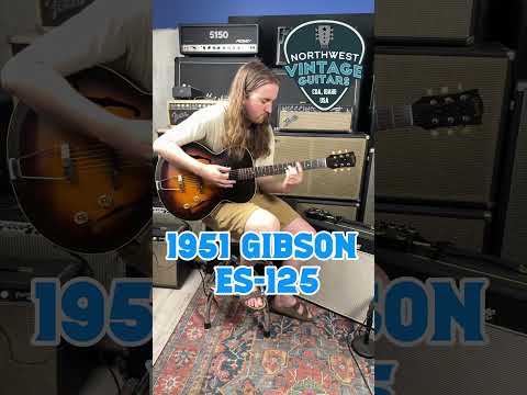 *Video* 1951 Gibson ES-125 Hollow Body P90 Tall Knobs Unique Original Hardware image 26