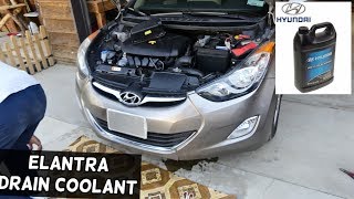 HOW TO FLUSH COOLANT ON HYUNDAI ELANTRA  DRAIN COOLANT