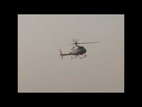 Imran Khan helicopter landing at Bannu