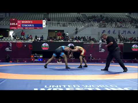 1/4 FS - 79 kg: O. NASIROV (KGZ) v. B. TEYMOURI (IRI)