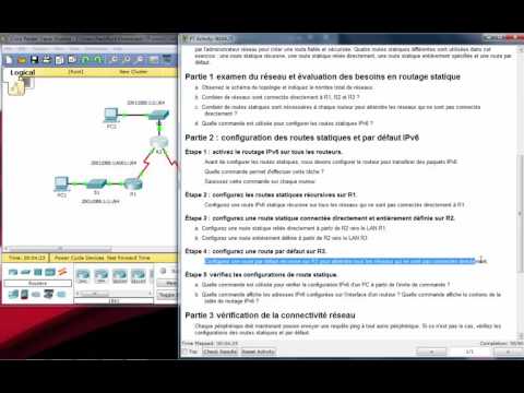 6.2.4.4 Packet Tracer - Configuring IPv6 Static and Default Routes