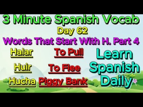 3 Minute Spanish Vocab!!! Day 62