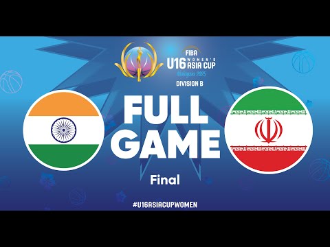 Final | India v Iran | Full Basketball Game | FIBA U16 Women's Asia Cup 2025 - Division B