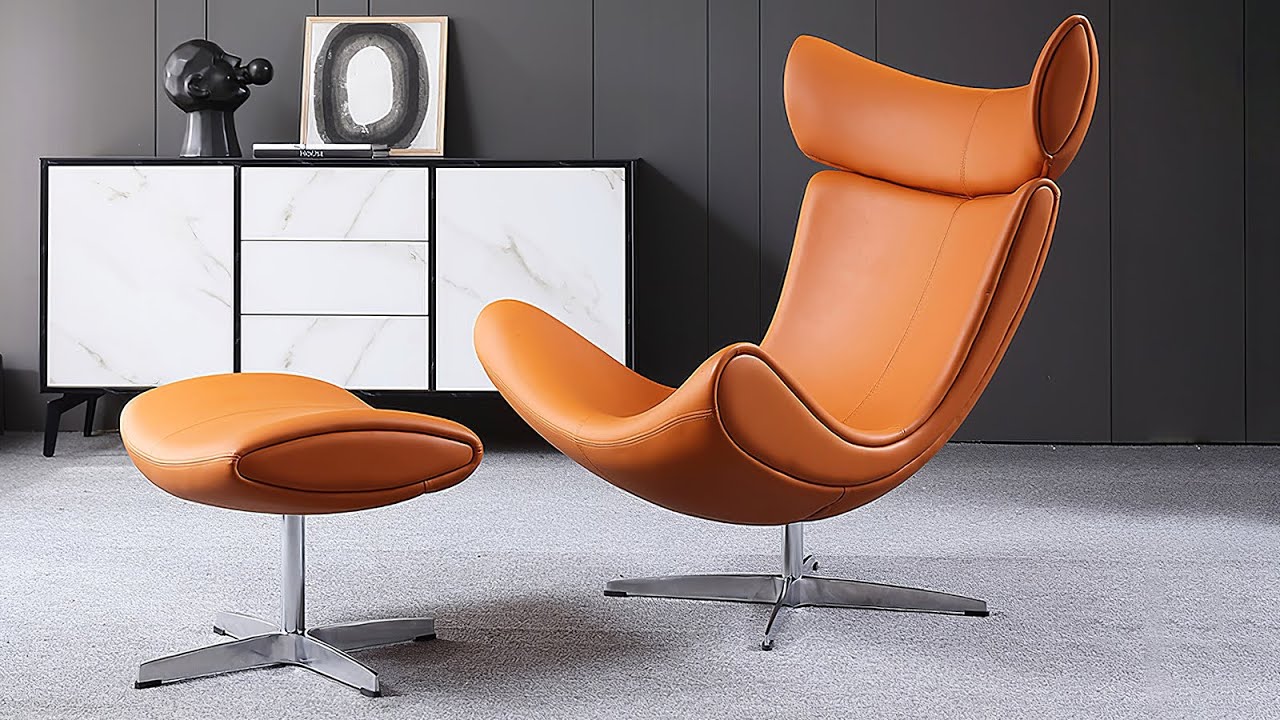 Watch video Luxury Modern Leather Shrimp Leisure Chair Swivel Relaxing Office Chairs Living Room Furniture Now Luxury Modern Leather Shrimp Leisure Chair Swivel Relaxing Office Chairs Living Room Furniture