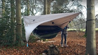 Winter Hammock Camping: Forging, Pizza Oven, Bow Drill Fire