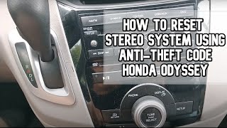 How to reset stereo system using anti-theft code | Honda Odyssey DIY video #DIY #odyssey