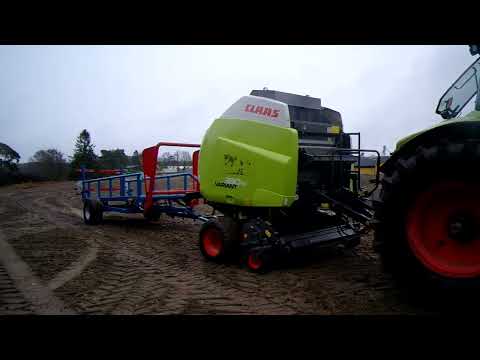 Video: Claas Variant 380 RC with Fasterholt RB3 collect trolley 3