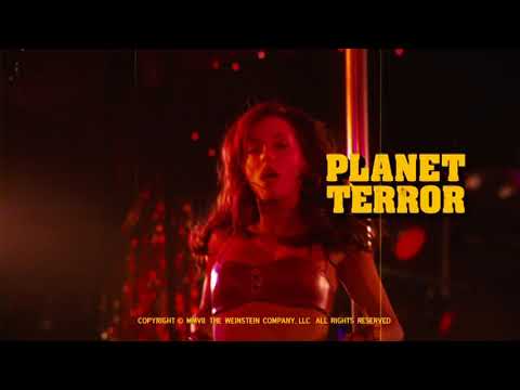 PLANET TERROR Opening Credits Rose McGowan Pole Dance