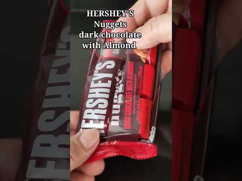 HERSHEY'S Nuggets dark chocolate with almond #satisfyingfoodchocolate #asmr #shortvideo