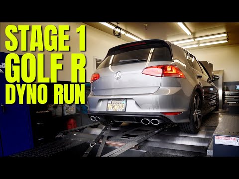 Stage 1 MK7 Golf R Dyno Run (034 Motorsport tune)