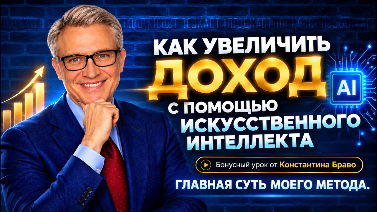 Браво Константин - как увеличить доход с помощью ИИ, 50+ лет, 10 часов работы теп