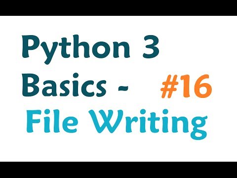 Python 3 Programming Tutorial Writing to File