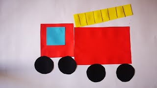 Fire truck craft with shapes