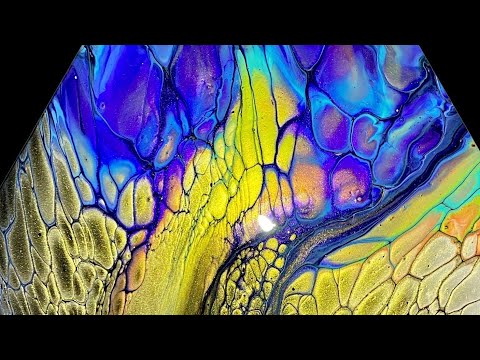 (138)Bloom Swipe! Sheleeart Style Fluid Art Acrylic pouring Abstract Painting