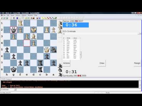 Blitz Chess Commentary Darnoc(GM) - Gymbuddy(IM)