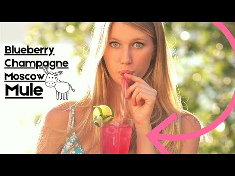 Blueberry Champagne Moscow Mule 🍹 Summer Cocktail Recipes | How to Make