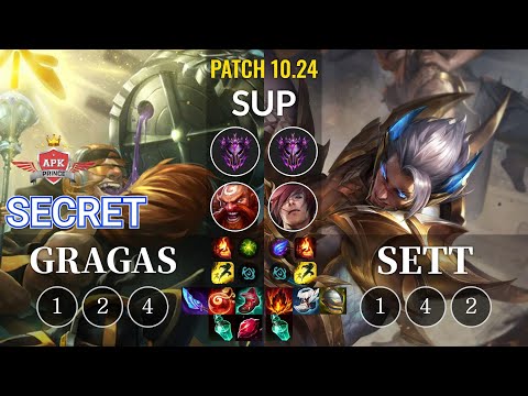 APK Secret Gragas vs Sett Sup - KR Patch 10.24