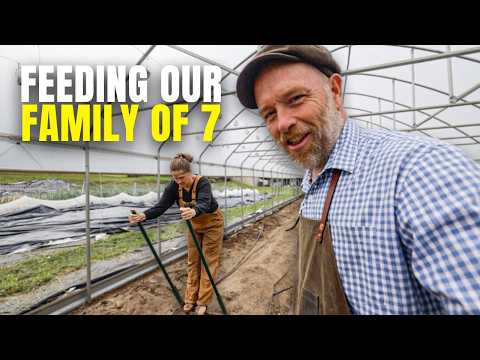 Prepping our High Tunnel for 100s of Plants (to feed our family of 7)