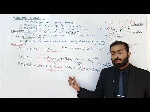 Reactions of Alcohols || Reactions in which O-H bond breaks || 12th class chemistry || ch.no.11