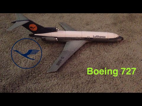 Papercraft Lufthansa 727 200