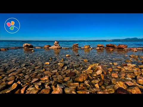 Flat Lake | Calm Water, Birds & Zen Stones