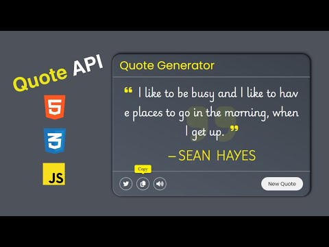 Random Quote Generator Using Html Css And Javascript With Free Source Code Api Project
