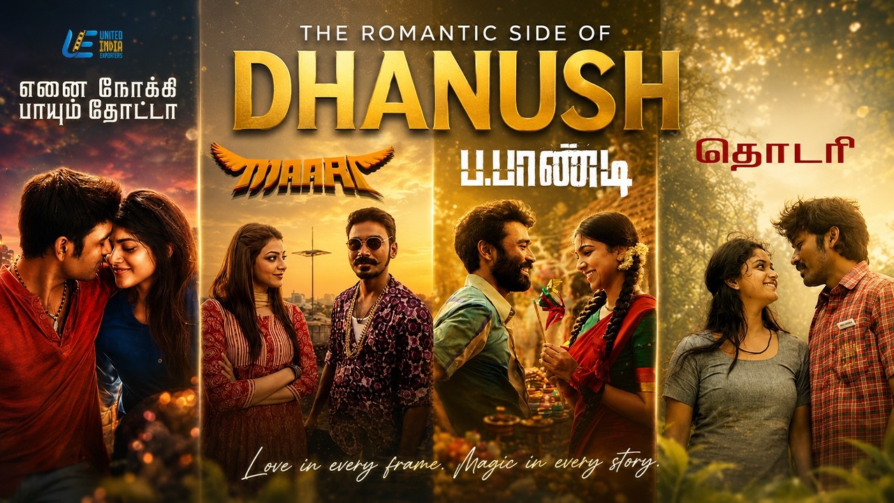 The Romantic Side of Dhanush | Love Scenes | Enai Noki Paayum Thotta, Maari, Pa Paandi & Thodari