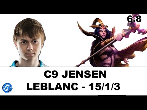 C9 Jensen - LeBlanc vs Yasuo - Kr Ranked