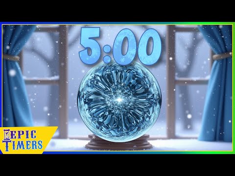 5 Minute Music timer in a Crystal Glass Christmas Snow Globe!