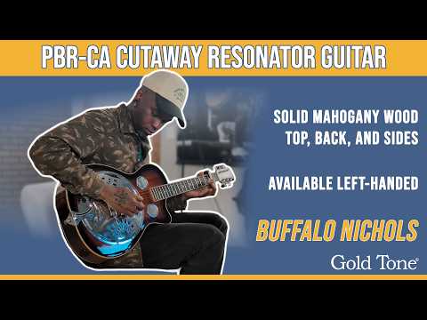 Immagine Gold Tone PBR-CA/L: Paul Beard Signature-Series Lefty Roundneck Resonator Guitar with Cutaway and Case - 13