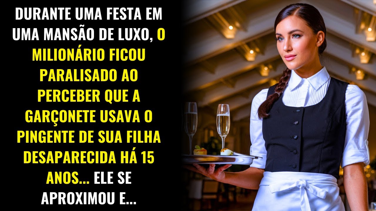MILIONÁRIO FICA PARALISADO AO VER GARÇONETE USANDO O PINGENTE DE SUA FILHA DESAPARECIDA...