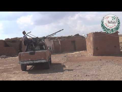 استهداف تجمعات قوات النظام في جبهات ريف حلب الجنوبي بواسطة رشاش 14.5 من قبل لواء أمجاد الإسلام