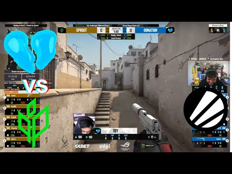 GAULES TRANSMITINDO 00NATION VS SPROUT ESL Challenger Valencia 2022 (DUST2 - MAPA 1 MD3)