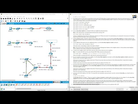 10.2.6  Packet Tracer - Use LLDP to Map a Network