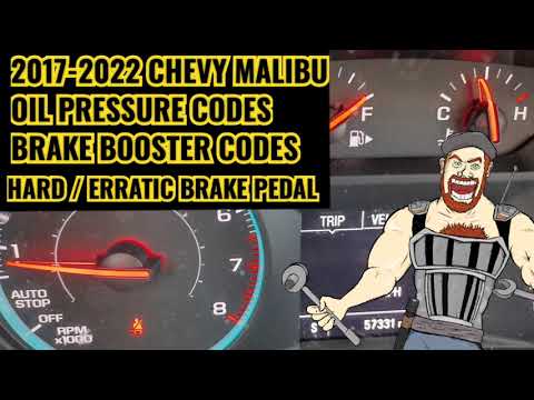 2016 - 2022 CHEVY MALIBU HARD BRAKE PEDAL + CHECK ENGINE LIGHT ON - PO556 P0521 P06DD FIX