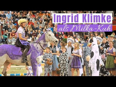 Ingrid Klimke als Milka Kuh 🐄😂 | mit Weisse Düne | Kostümspringen beim K+K Cup Münster