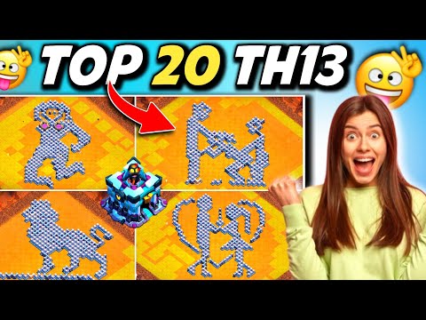 Top 20 Th13 Funny Base With Link | Th13 Meme Bse | Th13 Troll Bse With Link (Clash of clans) 🔥😱