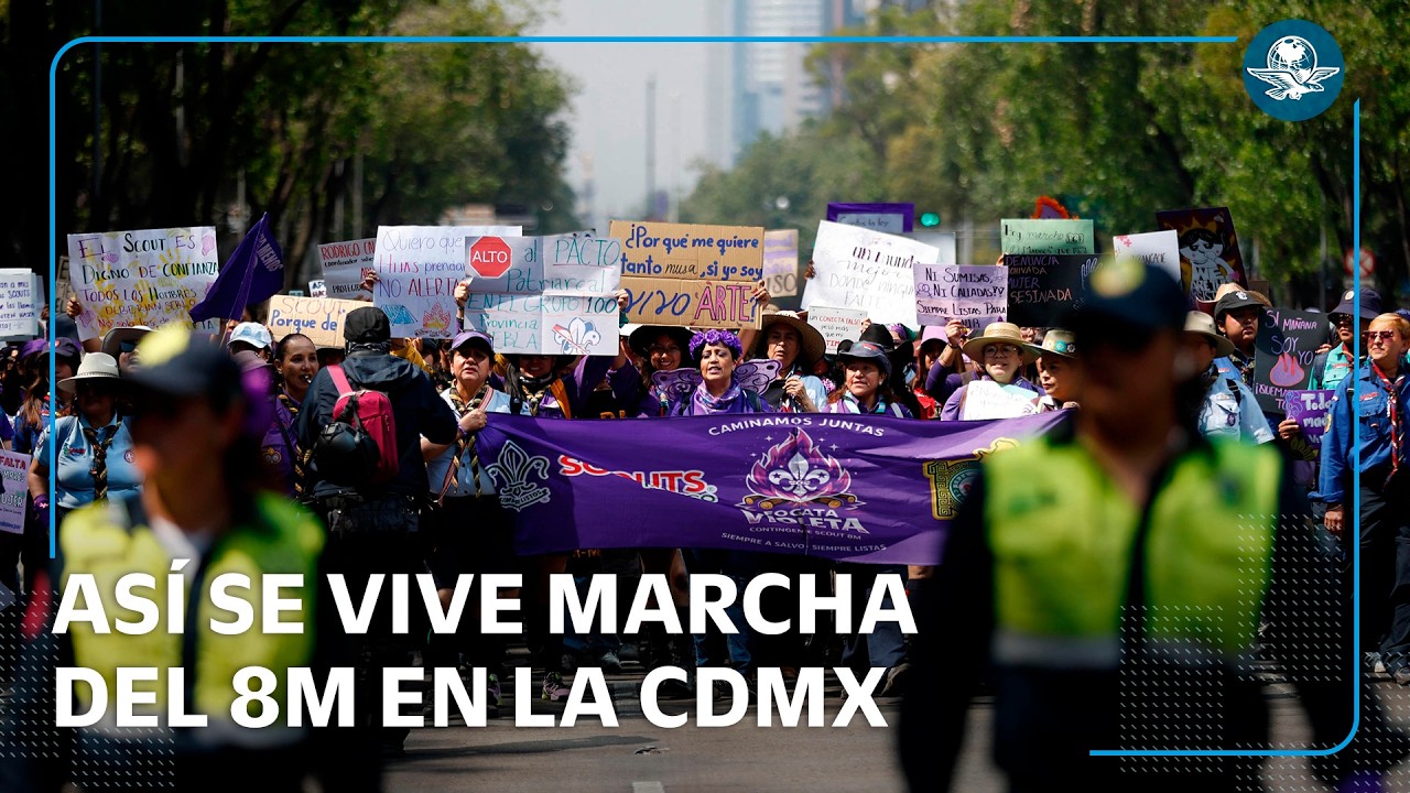 Día Internacional de la Mujer  inicia marcha feminista del 8M en Ciudad de México