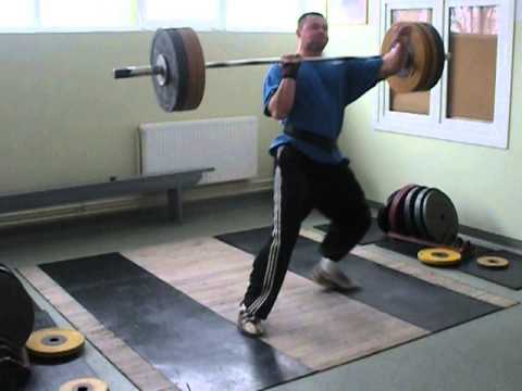 One arm power clean 269 pounds PB