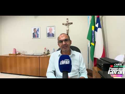 Prefeito Júnior Batata fala ao repórter Ivan Costa da programação dos 64 anos de Candeal