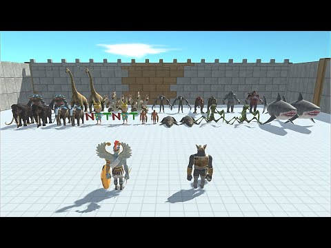 ACHILLES WITH GHOR HAMMER VS 2X BOSS - Animal Revolt Battle Simulator