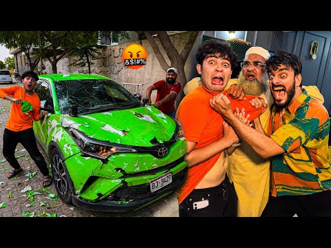 MY EXPENSIVE CAR DESTROYED BY DHOKEBAAZ 🤬BUT MY DAD STOP FIGHT😭
