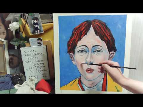 Oil painting portrait day 4 END op371-4    [LIVE]--  Déformer & Abstract & Expressionism