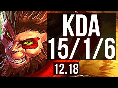 WUKONG vs ORNN (TOP) | 15/1/6, Legendary, 900+ games, 1.4M mastery | EUW Diamond | 12.18
