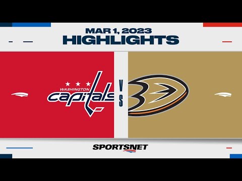 NHL Highlights | Capitals vs. Ducks - March 1, 2023
