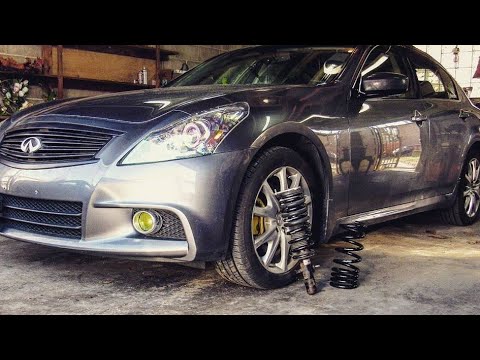Infiniti g37xs sedan | Installing Eibach 6383.140 Pro-kit Lowering Springs on g37 sedan!