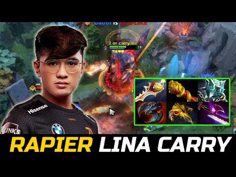 GABBI RAPIER LINA 6 SLOTTED RIGHT CLICK BUILD - INTENSE GAME DOTA 2